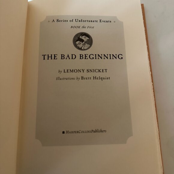 Unfortunate Events 1st Edition The Bad Beginning Hardcover Book - Picture 4 of 7
